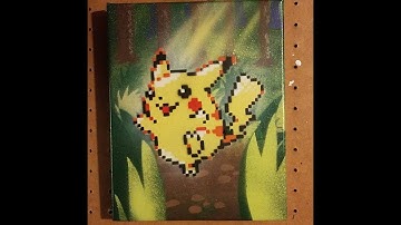 Pikachu From Pixels To Paint: Stencil Tutorial Part 3 Final