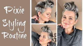 Updated Pixie Styling  #pixiehair #undercutpixie