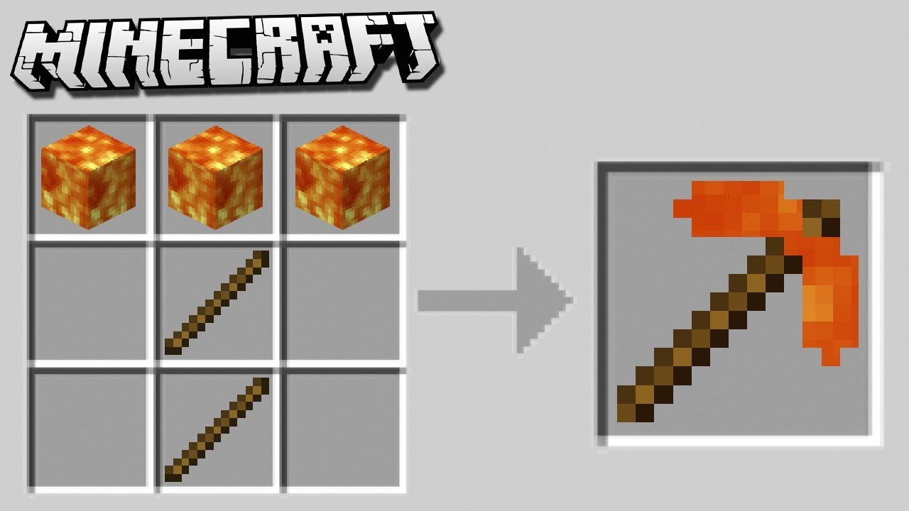 How to make pickaxe in minecraft pc