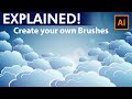 How to Draw Clouds - Create custom Clouds Brushes - Adobe Illustrator Tutorial