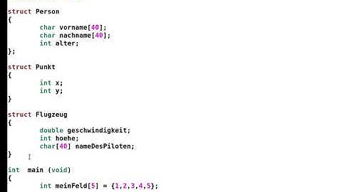 Was sind Strukturen in C?