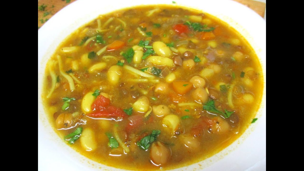 מרק ירקות וקטניות חרירה, בריא ומשביע פרווה,צמחוני וטבעוני בקלי קלות הערוץ הרשמי מקורי