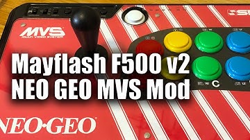 Mayflash F500 v2 Mod - NEO GEO Arcade Stick MVS - Sanwa Buttons, Bat Top and Custom Fightstick Art