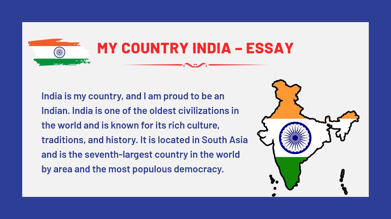 My Country India Essay in English | Essay on My Country India in ...