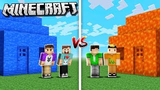 WATER HOUSE vs. LAVA HOUSE CHALLENGE! (The Pals Minecraft)