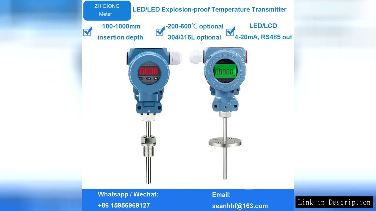 LED Digital Display integrated temperature transmitter WZP explosion-proof 4-20mA remote transmissio