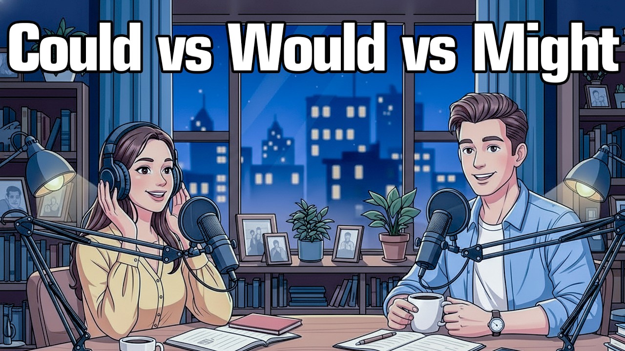 Could vs Would vs Might – Speak Politely at Work | Workplace English Conversation Practice (A2–B1)