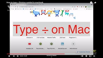 How to type  ÷ Division symbol in macbook