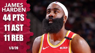 James Harden records 44-point triple-double in 76ers vs. Rockets | 2019-20 NBA Highlights screenshot 5