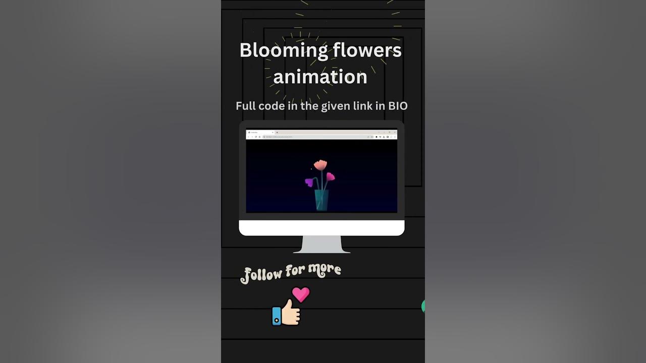 Blooming Flowers Animation. Source code in bio and comments #html #css ...