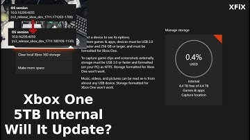 Xbox One 5TB Internal Hard Drive Upgrade: Will It Update?