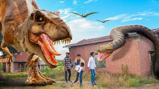 T Rex Vs Anaconda Snake Part 1 - Juric Park Fan Made Short Film - T Rex Chase