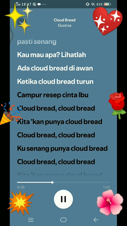 lirik lagu cloud bread💫