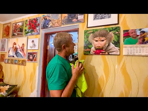 Олег Зубков пришел в гости к Степе и Мане с енотом Тимошей и крошка енот быстро ПОСТРОИЛ Полю!