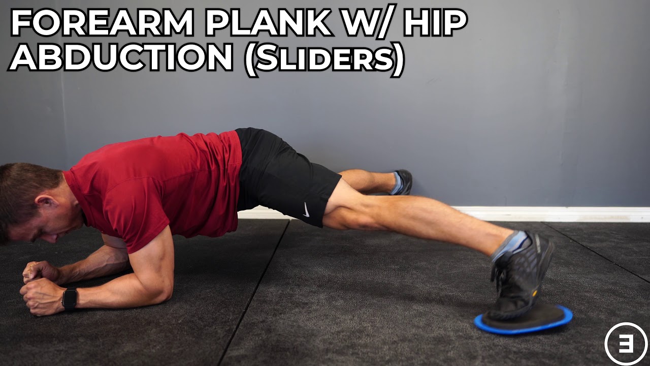 Forearm Plank with Hip Abduction Sliders - YouTube