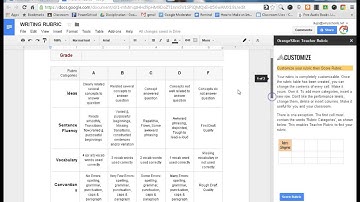 HOW TO USE ORANGE SLICE RUBRIC TO GRADE ASSIGNMENTS IN DOCS