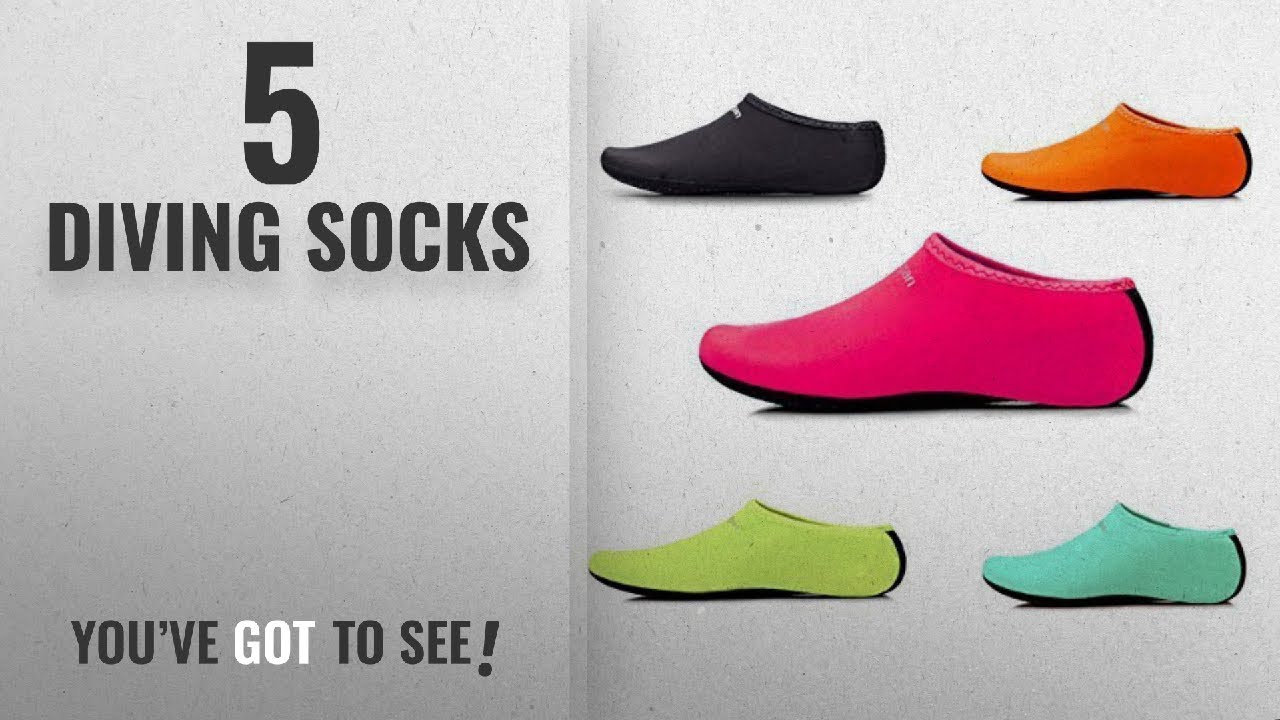 Top 10 Diving Socks [2018]: Water Socks Barefoot Skin Shoes Beach Surf Diving Home Slipper Pool