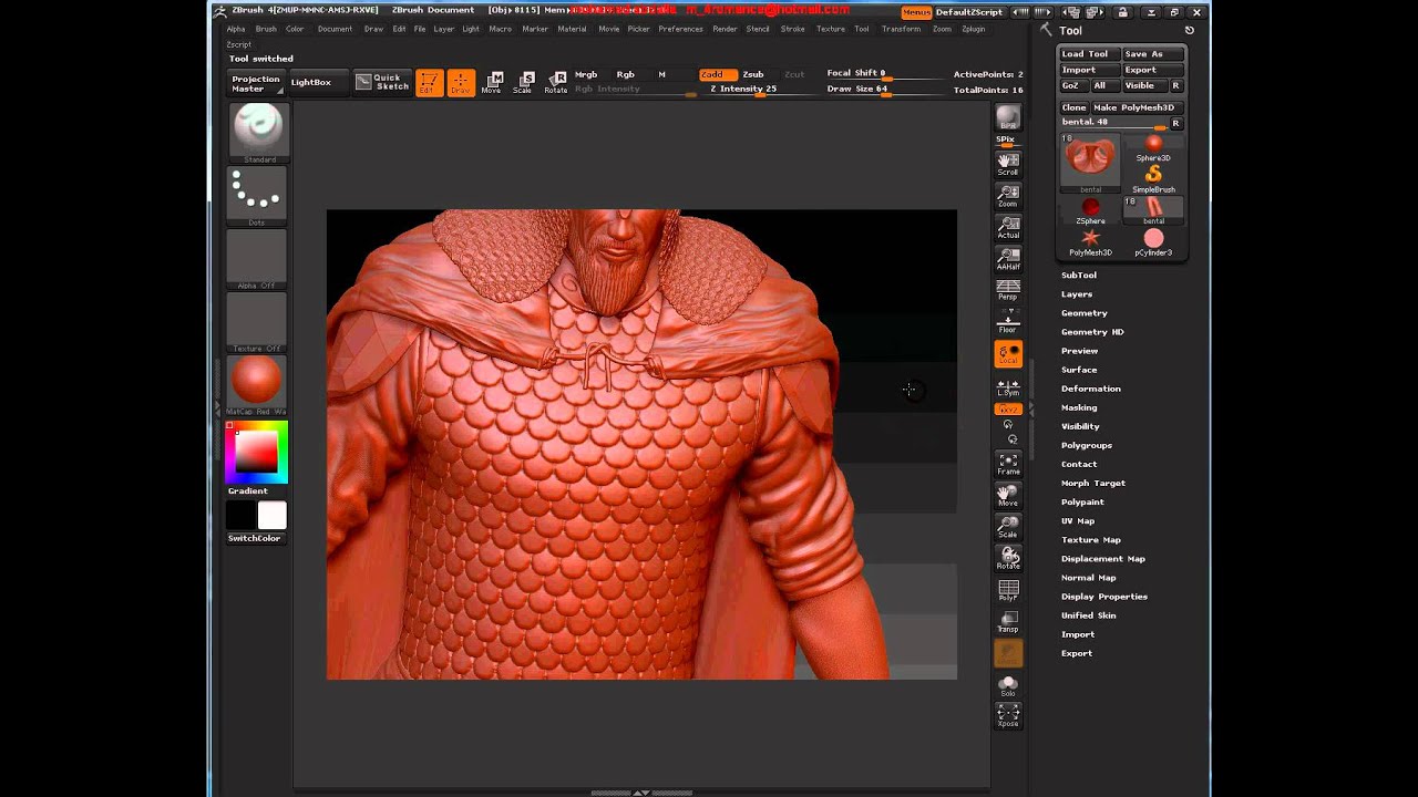 make an alpha from an object zbrush
