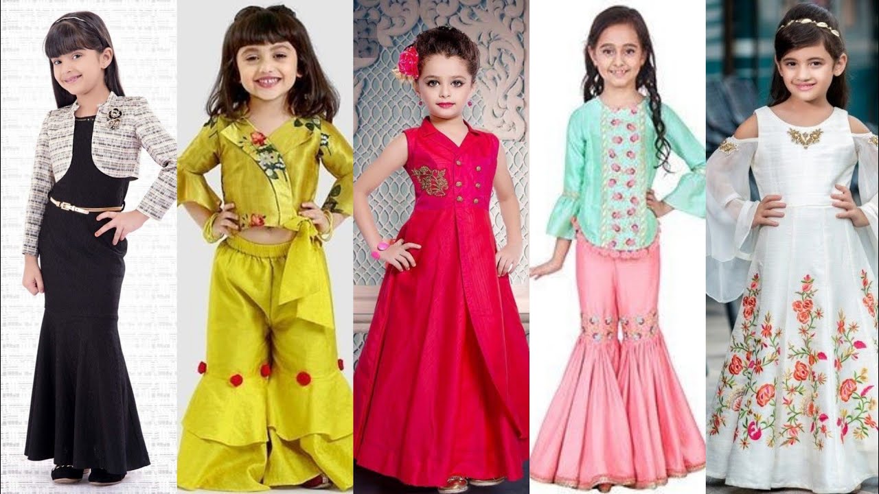 Buy Party Wear Pink Sequence Work Georgette Readymade Kids Gown Online From  Surat Wholesale Shop.