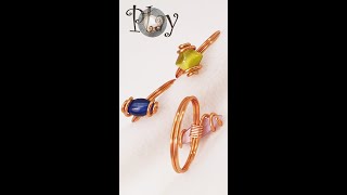 Play with wire | Simple rings | small cabochon 613 Shorts