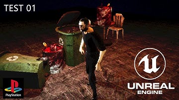 UE4 PS1 Style Game - Visual/Shader Test V1 ( Old School Horror Game )