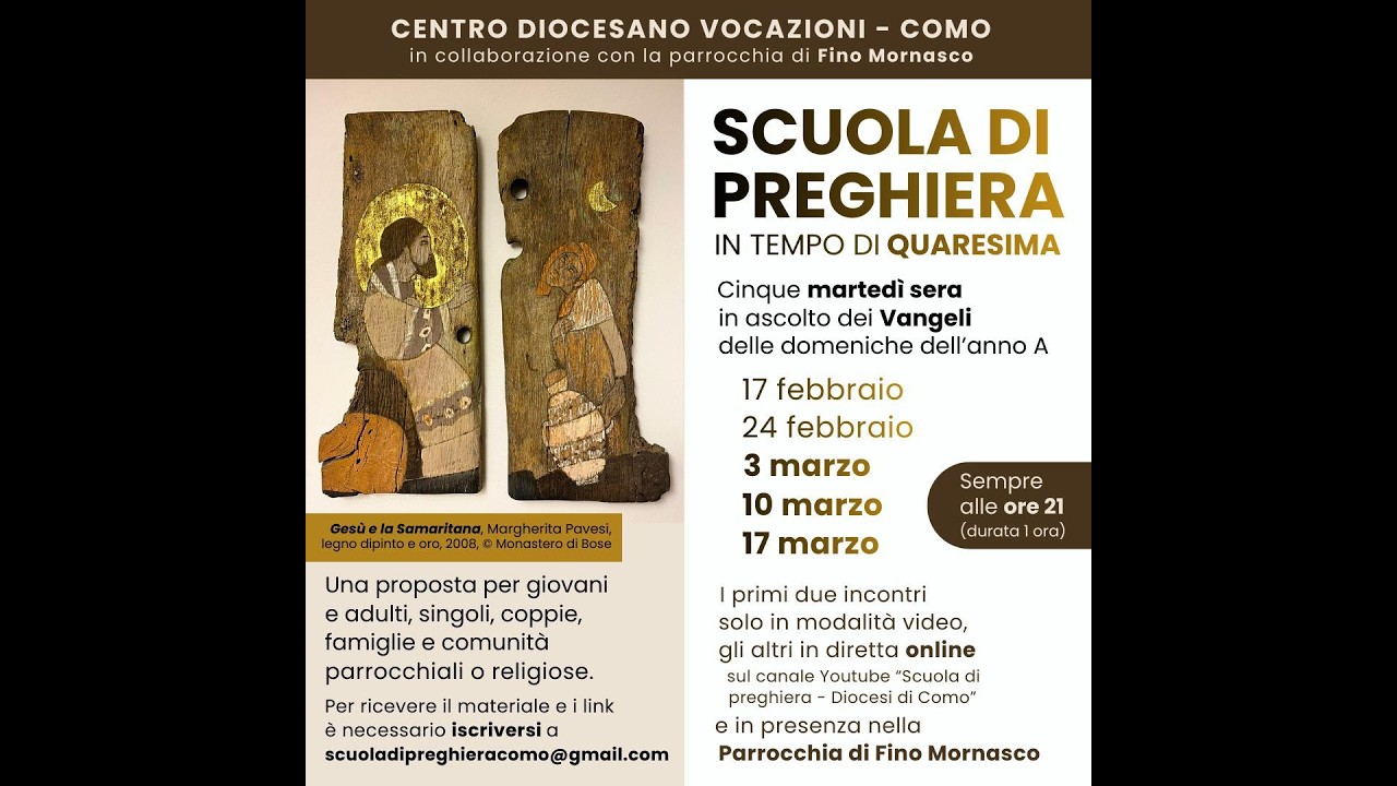 Scuola di preghiera in tempo di Quaresima 2026 | 1º incontro