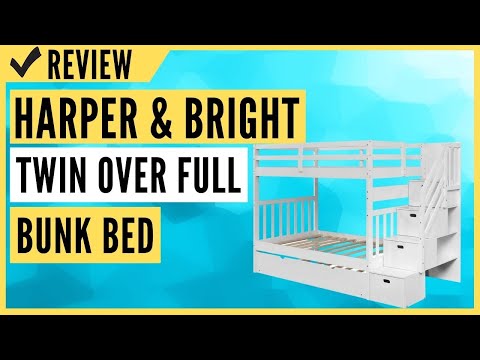 Harper Bright Twin Over Full Bunk Bed, Caramia Furniture Bunk Beds Instructions