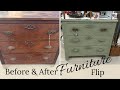 $30 Antique Dresser Furniture Flip ~ Flipping for Profit ~ Moody Dresser Makeover ~ 1st Friday