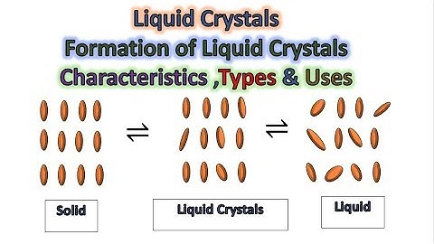 What are Liquid Crystals 😉: Definition ,Formation, Types , Uses & Properties of Liquid Crystals