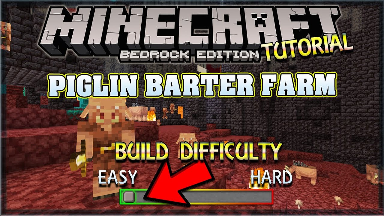 Piglin Barter Farm How to Guide / Tutorial from Truly Bedrock