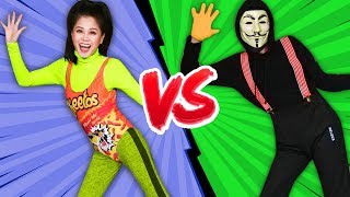VY QWAINT vs. HACKER DANCE BATTLE ROYALE In Real Life Challenge! Vyrobics Fitness Competition!