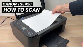 Canon Pixma TS3420 Printer: How to Use the Scanner  3 ways!