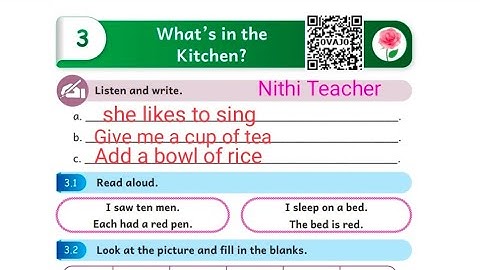 3rd std English term 2 unit 3 what