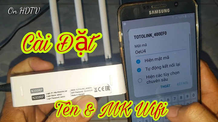 Hướng dẫn cài đặt mật khẩu wifi totolink