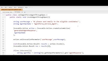 9. Invoke an Agent Using Apex || Explained code step by step