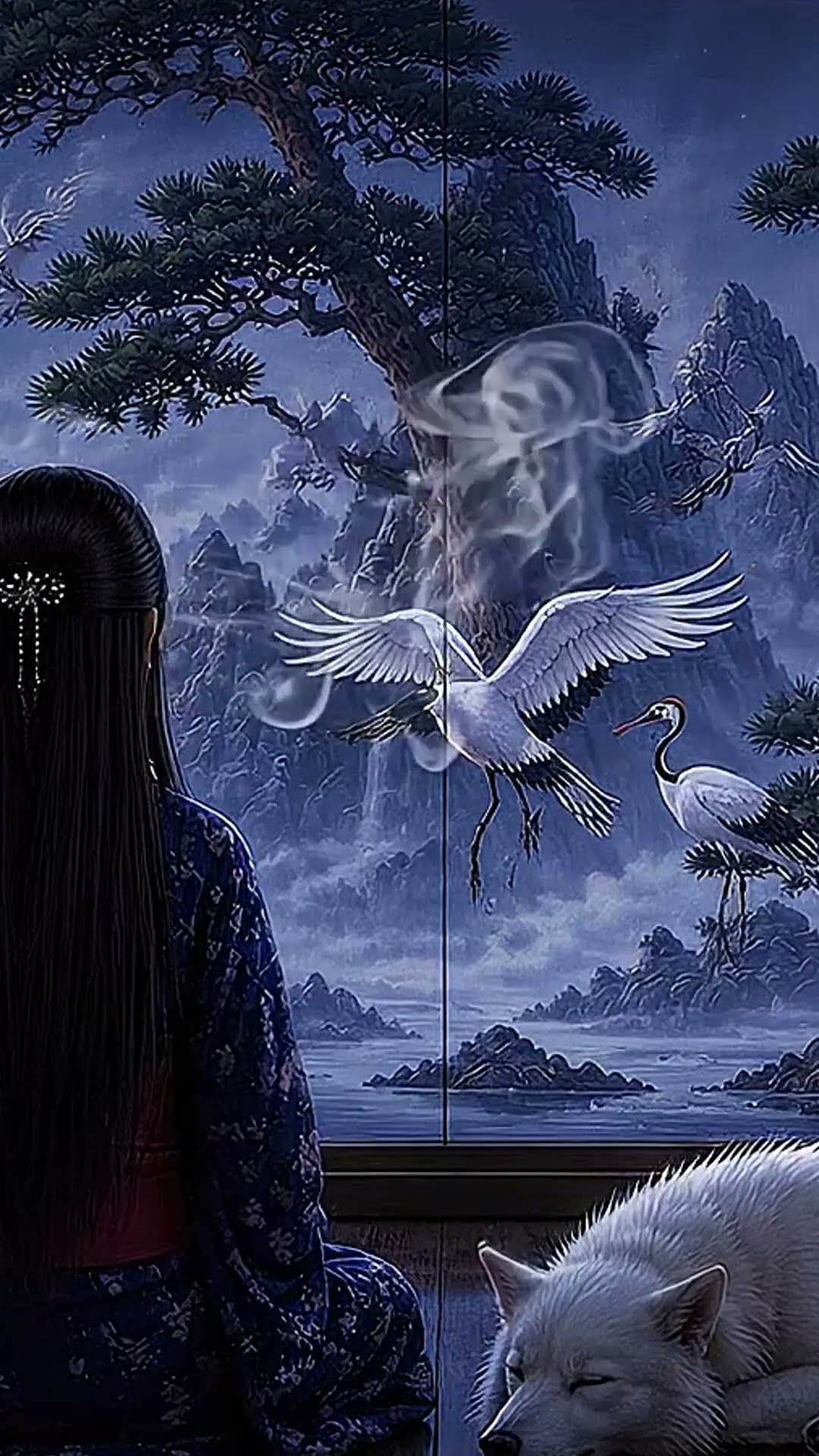 Can't Sleep? 🌙 鶴 | Japanese Sleep Music #Shorts - YouTube
