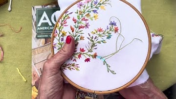 Snippets of my stitching life - lazy daisy continues! #embroidery #dailystitching #lazydaisy #orts