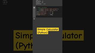 Simple Calculator With Python in Google Colaboratory #googlecolab #python #coding #calculator Simple Calculator With Python in Google Colaboratory #googlecolab #python #coding #calculator
