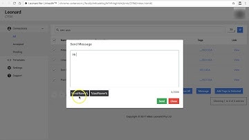 How to send messages to your LinkedIn connections from the Leonard Dashboard