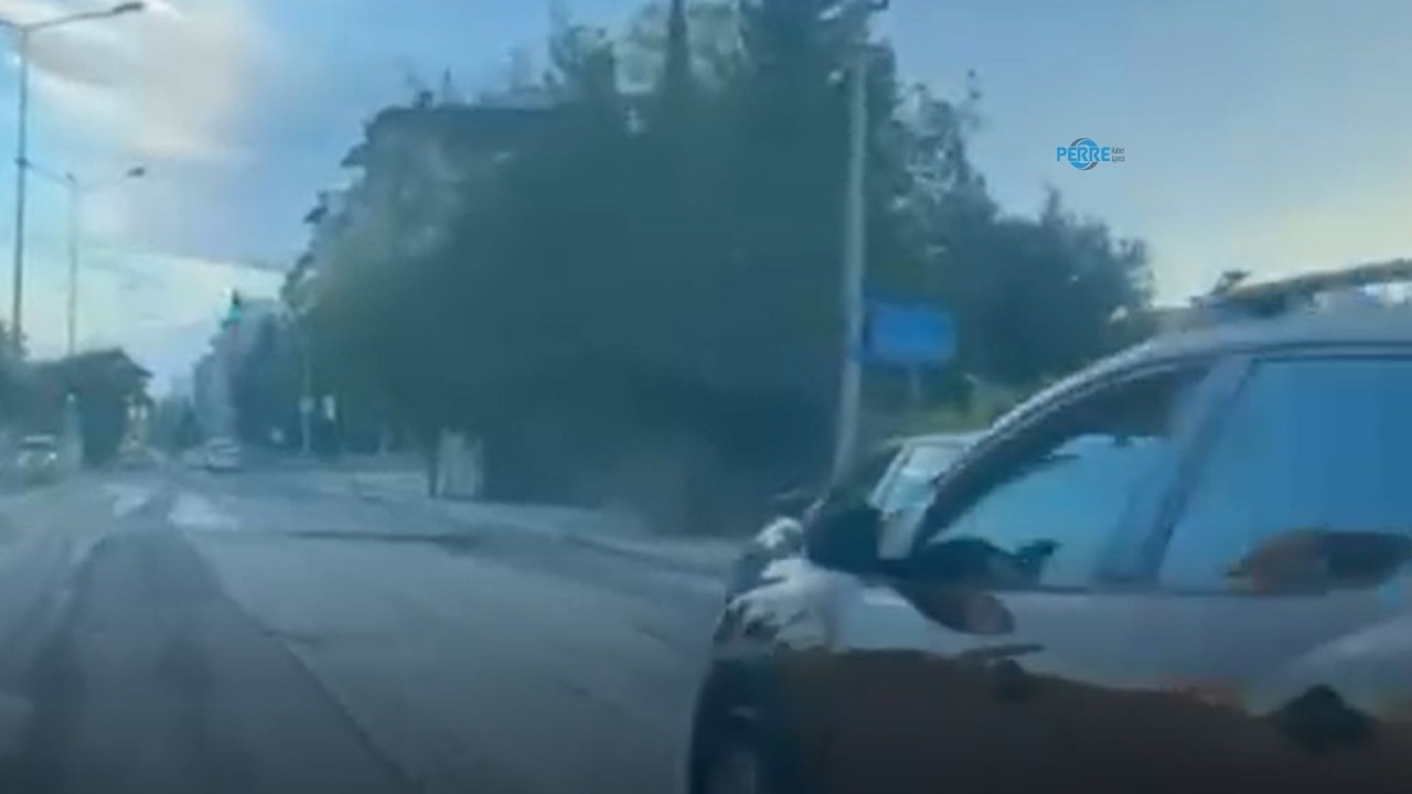 Adıyaman’da trafikte tehlikeli makas anları kameralara yansıdı