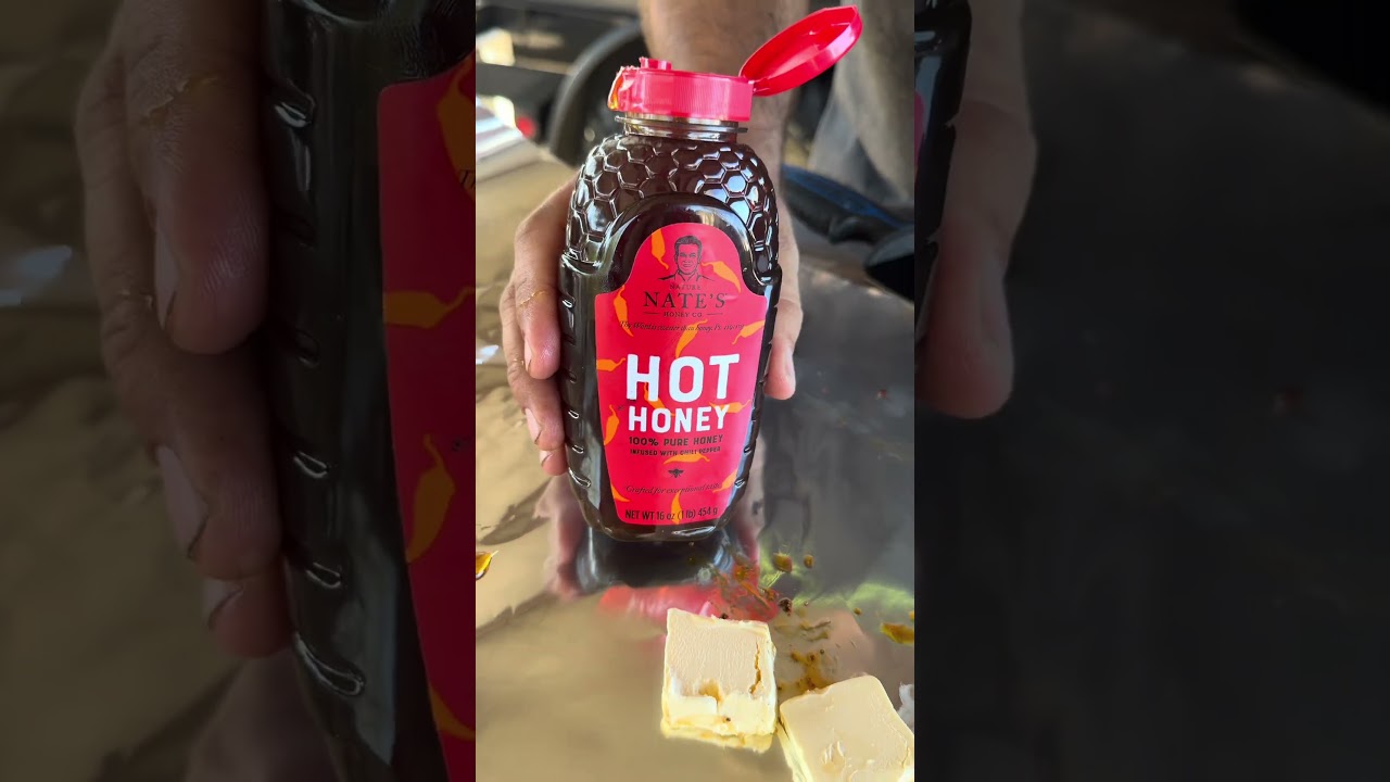 Buttery hot honey pork spare ribs 🔥 STX Sweet Heat & Beef Blend smoked low & slow 