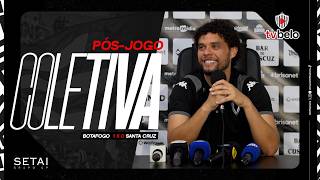 Coletiva com Victor Ferraz - Pós Jogo Botafogo Vs Santa Cruz