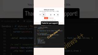 OTP verification Form using HTML CSS #coding #webdevelopment