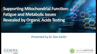 Supporting Mitochondrial Function: Fatigue and Metabolic Issues Revealed by Organic Acid Testing