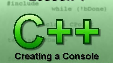 C++ Console Lesson 1: Creating a Console Application 2008