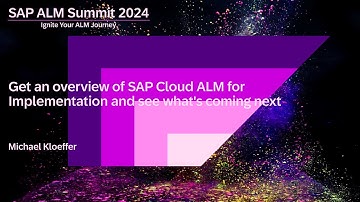 Get an overview of SAP Cloud ALM for implementation and see what