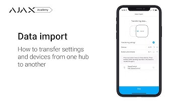 Data import: How to transfer settings and devices from one hub to another