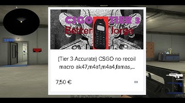 Tier 3,CSGO no recoil macro 1.5sens,2sens,2.4sens Works with every mouse✔️