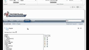 How to manage Pages in DotNetNuke