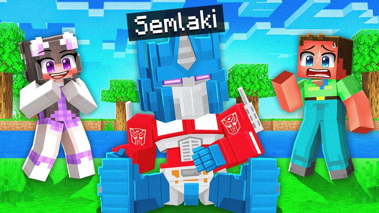 ich spiele als BABY TRANSFORMER, um meine FREUNDE zu PRANKEN in MINECRAFT!